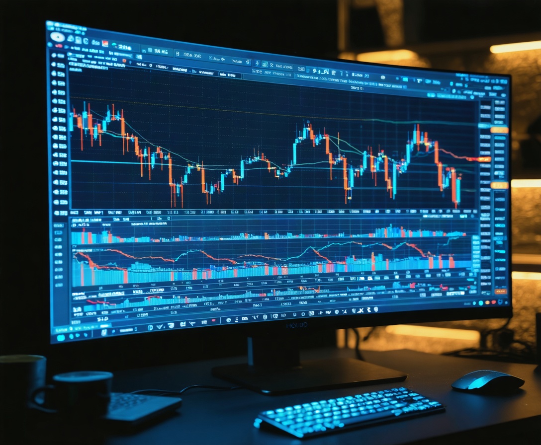 Анализ рынка на экране монитора